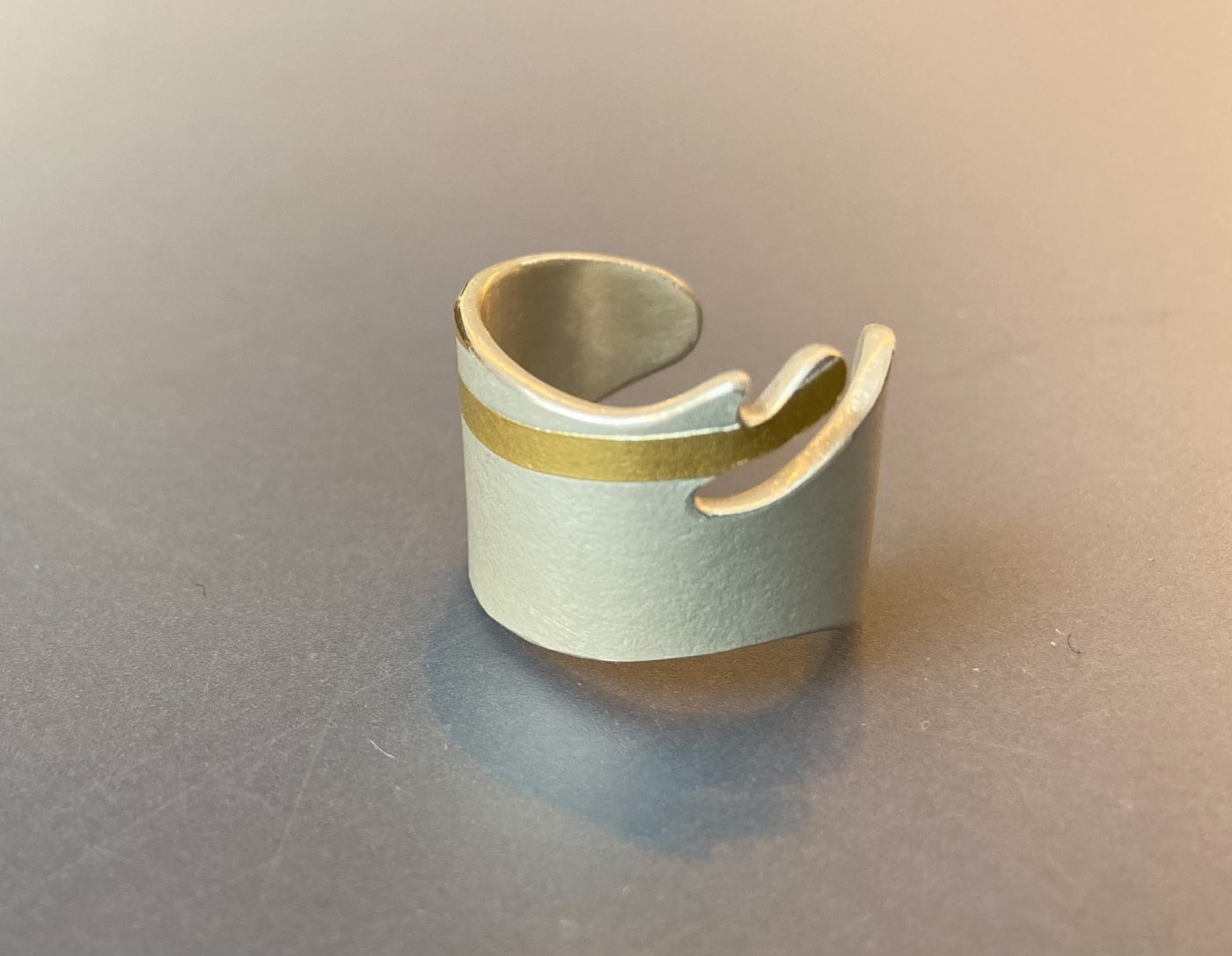 Algenring 925er Silber 900er Gold