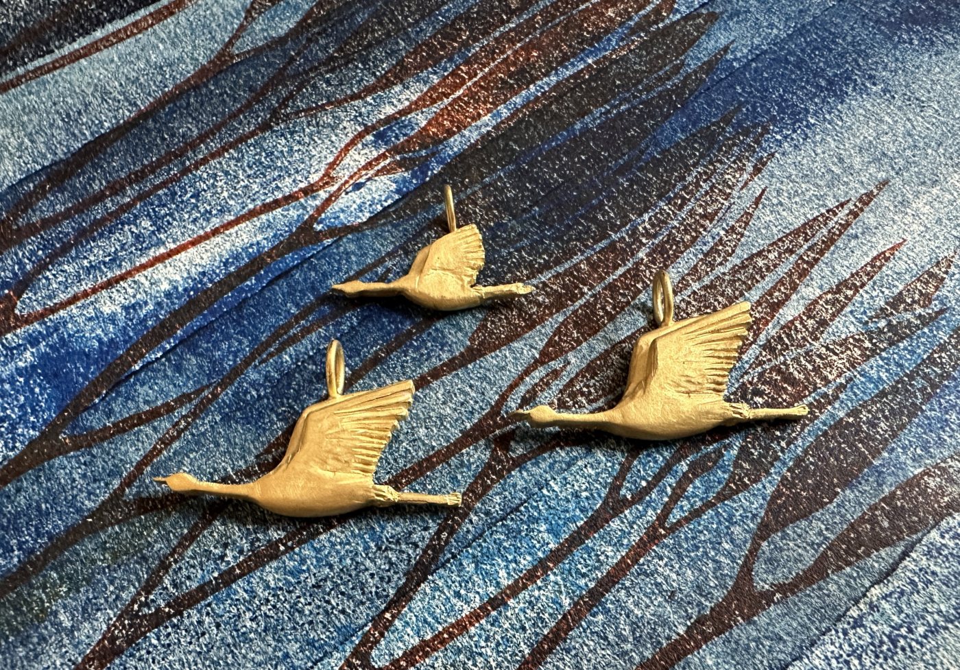 Kraniche Gold